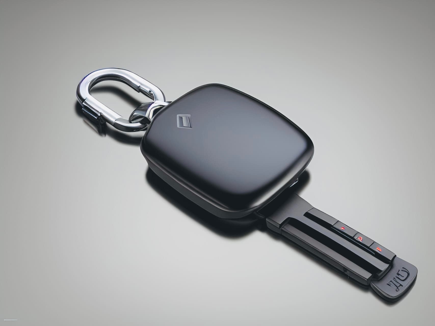 Car key fob on a keyring